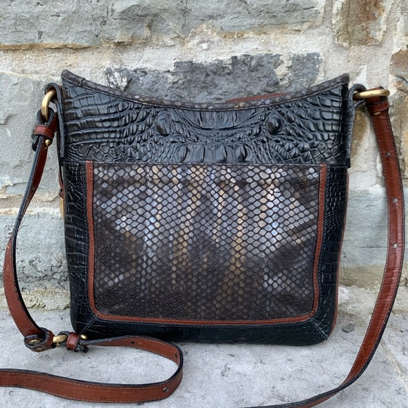 BRAHMIN Jody Crossbody in leather Tri texture - Picture 2 of 9